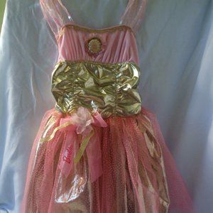 Girls Princess Barbie Pink Dress Up Costume 4-6X